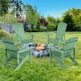 thumbnail image 3 of ACEGOSES 1 Pcs Faux Wood Adirondack Chair Weather Resistant for Patio Garden, Backyard, Porches and Indoors,Green, 3 of 7