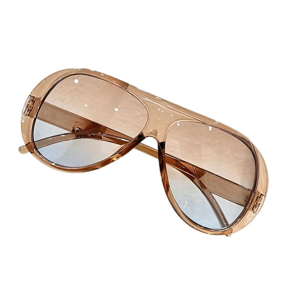 Vintage Oversized Sunglasses, Unisex One Piece Lens Retro Glasses for Men Women, UV