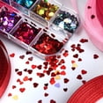 thumbnail image 4 of Lentejuelas con purpurina para uñas AWDSLUY Litter Star, forma de corazón redondo, 4 g x 12, 4 of 5