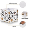 thumbnail image 3 of Foldable Fabric Storage Bin Home Cubes Clothing Organizer Bins Large Collapsible Box Basket for Home Organizer Halloween Elements and Skeleton, 3 of 7
