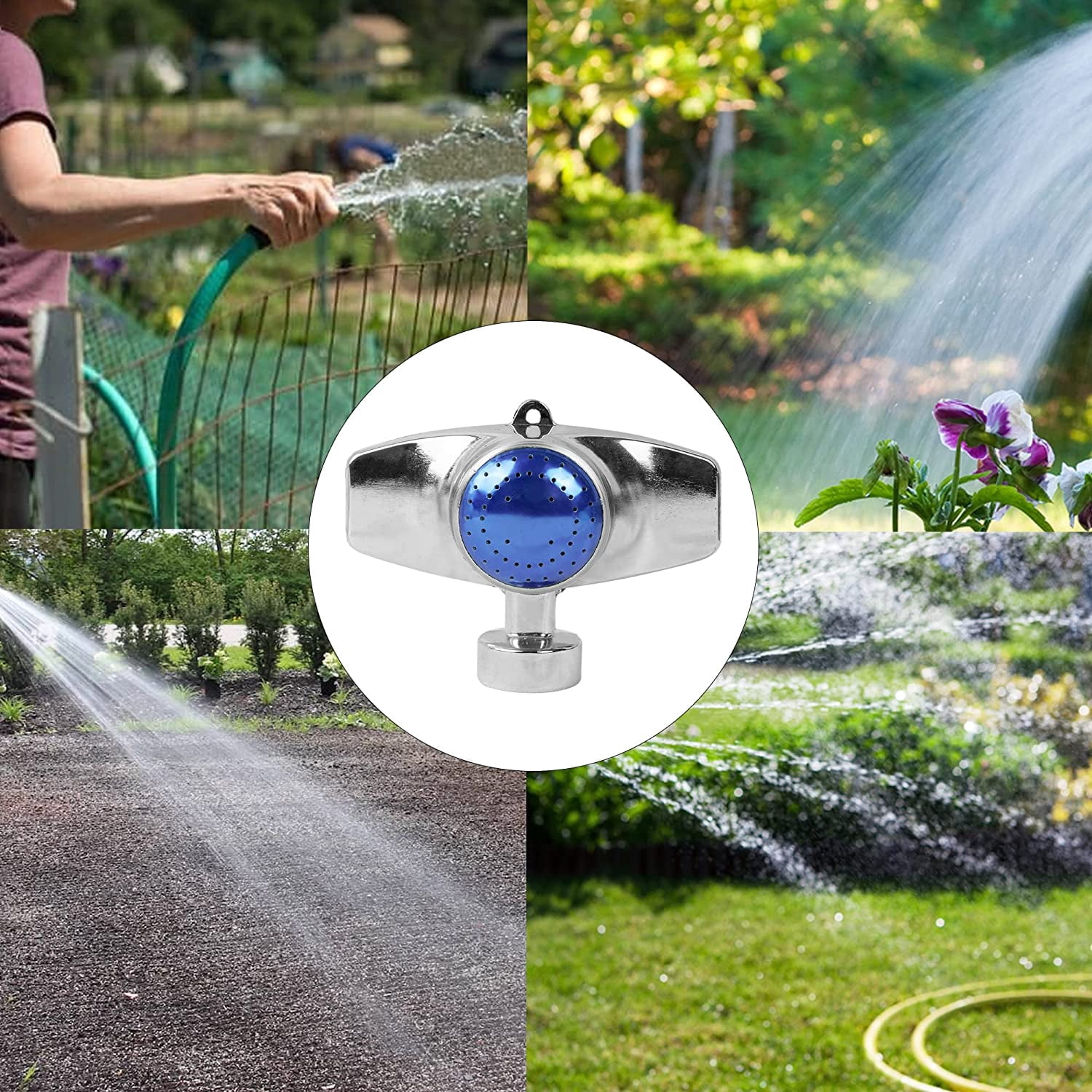 360 Degree Metal Spot Sprinkler, Lawn Sprinklers for Yard, Circle Pattern Sprinkler with Gentle Water Flow for Small Area Yard Lawn Garden Watering, Coverage Up to 30FT (4)