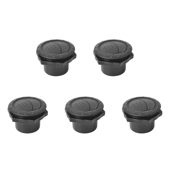 Peggybuy Universal 60mm Round A/C Air Outlet Vent for RV Bus Boat Yacht (Black)