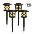 thumbnail image 2 of Lámparas solares LED para jardín, diseño redondo y moderno, ideal para decoración de exteriores en villas y patios, paquete de 4 unidades con luz cálida, fácil instalación sin cables., 2 of 6