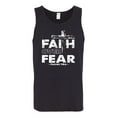 thumbnail image 2 of Wild Bobby, Faith Over Fear Psalm 118:6 White, Inspirational/Christian, Men Graphic Tank Top, Black, Small, 2 of 3