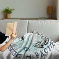 thumbnail image 3 of Anchor Soft Flannel Fleece Throw Blanket, Deep Blue Sea Pacific Coast Vintage Emblem from 1976 Grungy Display, Cozy Plush for Indoor and Outdoor Use, 50" x 60", Dark Blue Black, by Ambesonne, 3 of 5