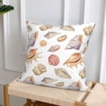 thumbnail image 6 of Throw Pillow Covers, Conch Shell No.J924 Soft Square Pillow Cases with Invisible Zipper for Couch Bed Sofa, Farmhouse Fall Home Decor 16"x16", 6 of 7