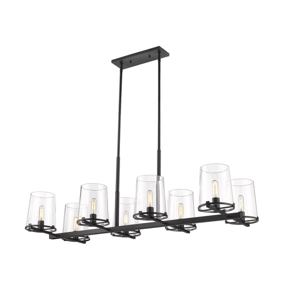 3032-8L-MB-Z-Lite-Callista - 8 Light Chandelier In Transitional Style-10 Inches Tall and 22 Inches Wide-Matte Black Finish