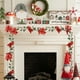 thumbnail image 4 of Adornos navideños de ratán de plástico de 1,8 metros con flores, planta verde de ratán con borde blanco, decoración navideña hecha a mano de ratán, decoración de Halloween de ratán, decoración de otoñ, 4 of 6