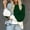 Green, variant on Goodtrade8 Sweaters for Women Cropped Color Block Crew Neck Textured Casual Long Sleeve Sweater Tops for Women