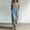 Blue, variant on XiYing Dress Shirts for Men, Women's Casual V-Neck Short Sleeve Side Split Dress with Pockets, Summer Maxi Dress, S-Xxl,