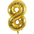 thumbnail image 1 of Yanonmyfd Globos de 40 pulgadas de números de papel de aluminio para helio, globos para fiestas de cumpleaños, banquetes, decoración digital (ROSEGOLD1),DORADO8, 1 of 18