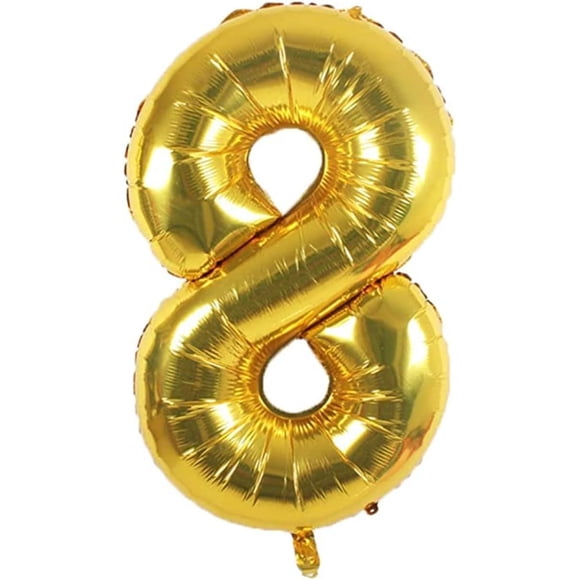 Yanonmyfd Globos de 40 pulgadas de números de papel de aluminio para helio, globos para fiestas de cumpleaños, banquetes, decoración digital (ROSEGOLD1),DORADO8