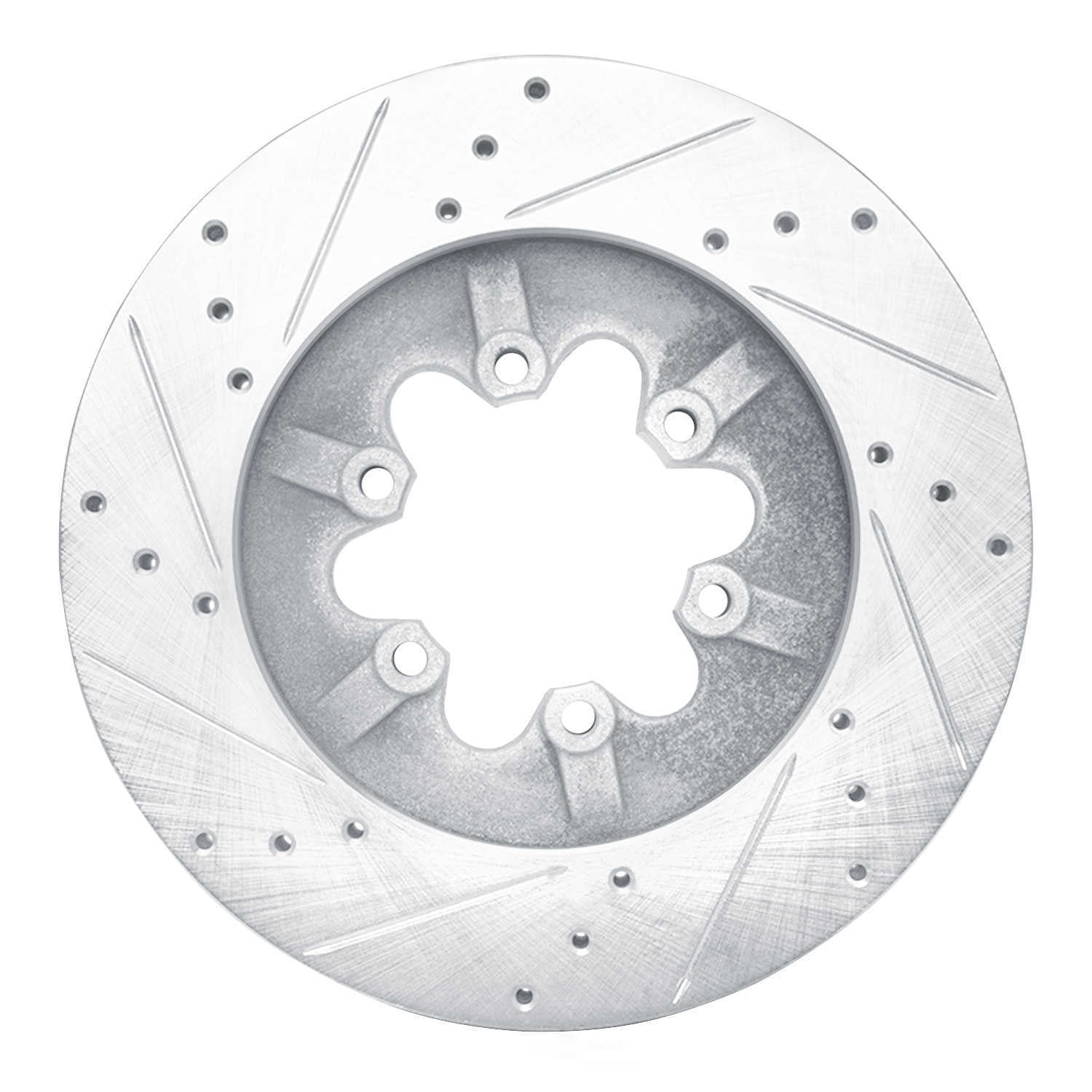 Dynamic Friction Company 631-48057R DFC Brake Rotor - Drilled And Slotted - Silver