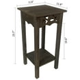 thumbnail image 5 of eHemco Plant Decorating Stand End Table Side Table with Storage Shelf, 11.8 by 11.8 by 23.7 Inches, Antique Water Washed Gray, 5 of 5