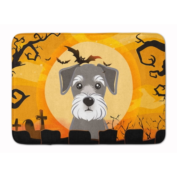 Carolines Treasures BB1764RUG Halloween Schnauzer Machine Washable Memory Foam Mat 19 X 27" multicolor