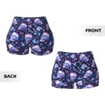 thumbnail image 3 of Sikiie Blue Skull Crystal Print Workout Shorts Women Scrunch Butt Gym Shorts Seamless High Waist Tummy Control Yoga Biker Athletic Shorts, 3 of 5