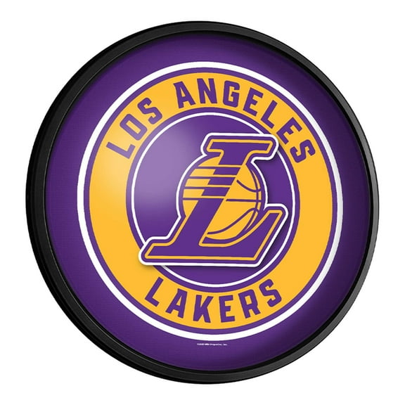 Los Angeles Lakers 18'' Round Slimline Illuminated Wall Sign