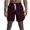 Red, variant on Odeerbi Workout Shorts for Men Drawstring Smocked Waist Lounge Shorts Solid Color 2025 Casual Outdoor Sports Shorts Lace Up Elastic Shorts with Pocket Burgundy