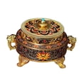 thumbnail image 2 of Soporte de quemador de incienso vintage Perfecl para budismo tibetano rojo, 2 of 6