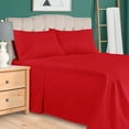 thumbnail image 2 of Superior 5-Piece 300 Thread Count Egyptian Cotton Sheet Set, Split King, Red, 2 of 7