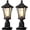 Hardwired-2Pack, variant on 16" Solar  Lights Outdoor, Dusk to  Outdoor  Lights with Pier Mount Base, Black Solar Lamp Posts Light Fixture,  Light Posts for Outside Yard Garden Patio, 1 Pack