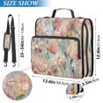 thumbnail image 3 of Water-Resistant 3-Ring Binder Organizer with Multiple Pockets Zipper Binder Bag for Office Abstract Pink Floral Pattern, 3 of 8