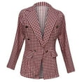 thumbnail image 7 of VEKDONE Women's Long Sleeve Tweed Balzer Jacket with Pocket Elegant Slim Fit Work Office Business Casual Tweed Blazer Coat 2025 Clearance on Sale S,M,L,XL, 7 of 7