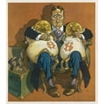 thumbnail image 2 of Udo Keppler 12x14 Black Ornate Wood Framed Double Matted Museum Art Print Titled: Money Talks (1906), 2 of 5