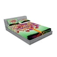 thumbnail image 2 of Ambesonne Colorful Fitted Sheet & Pillow Sham Set, Magic Love Tree Heart, Queen, Multicolor, 2 of 2
