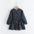 thumbnail image 5 of newwalpole Fashion Little Girls Floral Dress Long Sleeve Ruffled Cute Spring Autumn Green for Size 5-6 Years, 5 of 9