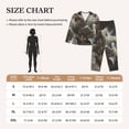 thumbnail image 4 of Picia Astronaut Polar Bear Roar Pattern Women’s Long-Sleeve Sleepwear Set - Soft 2-Piece Loungewear with Pockets, Comfy PJs for Relaxing Nights-Medium, 4 of 7