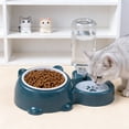 thumbnail image 4 of CuiLiyq Pet Feeders and Water Dispenser, 2 in 1 Removable Stainless Steel Bowl and Automatic Water Dispenser, Pet Feeder and Waterer for Cats and Dogs (Blue), 4 of 6