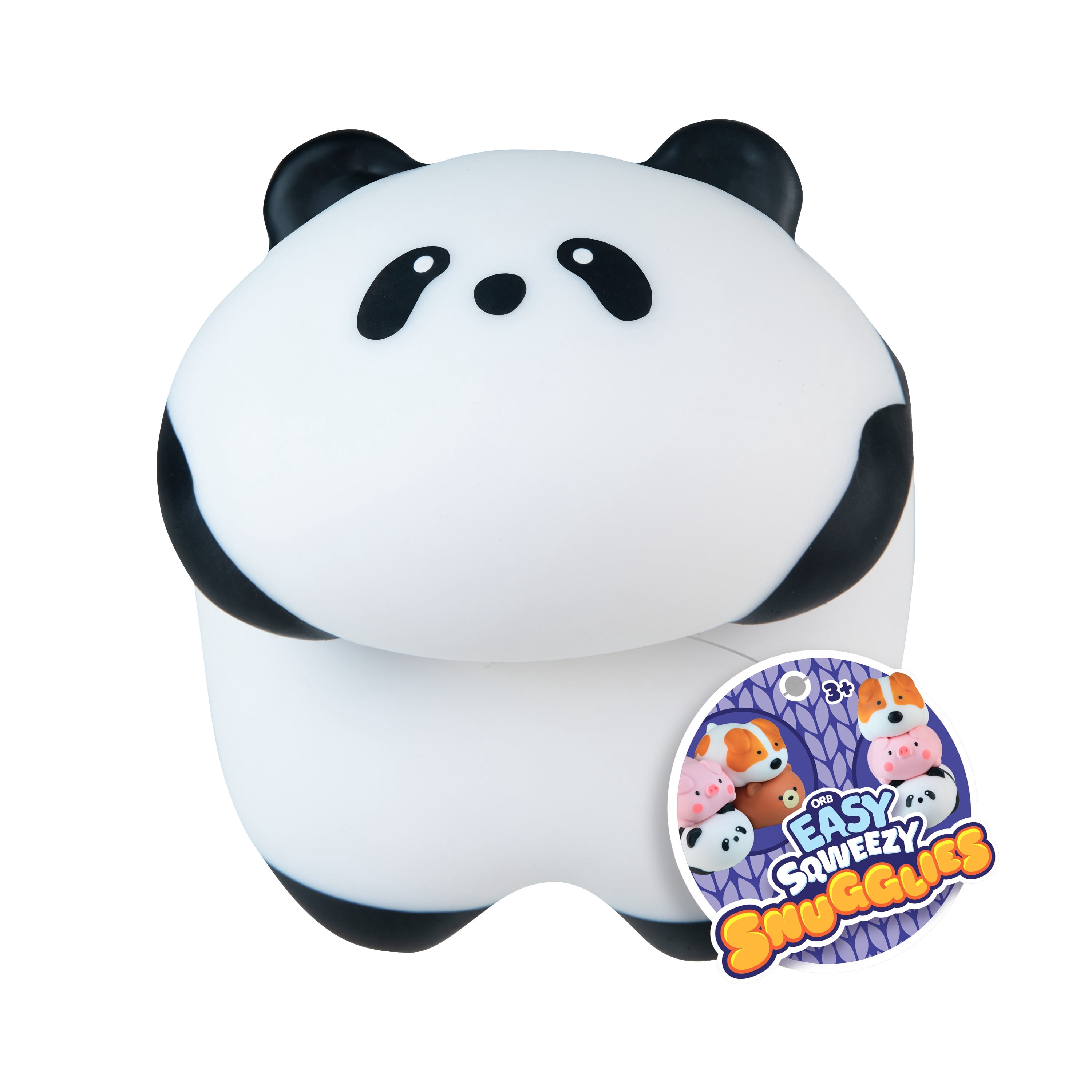 ORB Easy Sqweezy Snugglies Jumbo Squishy Panda - Stretch, Squeeze, Snuggle This Big, Fun, Slow Rising and Extra Soft Toy Panda for Stress Relief - Stretchy and Squishy Fidget Toy for Kids and Adults