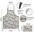 thumbnail image 3 of Cute Cartoon Dog Apron-Garden Aprons for Women with Pockets-Cotton Linen Waterproof Kitchen Cooking Gardening Aprons Adjustable for Kitchen,Cooking,BBQ and Salon 33x27 Inch, 3 of 7