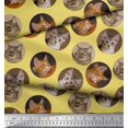 thumbnail image 3 of Soimoi Velvet Fabric Cat Face Animal Printed Fabric 1 Yard 58 Inch Wide, 3 of 3