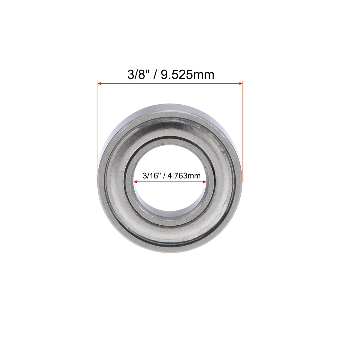 Unique Bargains Double Shielded Deep Groove Ball Bearings Z2 P0 0.19" x 0.38" x 0.13"