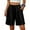 Black, variant on ITSAME Womens Plus Size Shorts Comfortable Elastic Waist with Pockets Summer Loose Casual Shorts Black Size 4XL