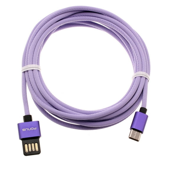 10ft USB-C Cable for Samsung Galaxy Z Fold5/Fold4/Flip5/Flip4 Phones - Purple Extra Long Fast Charger Power Cord Type-C Sync