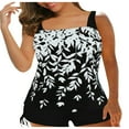 thumbnail image 1 of Women Plus Size Tankini Swimsuits Two Piece Swim Top Shorts Tummy Control Bathing Suits Swimwear, 1 of 7