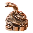 thumbnail image 1 of Estatua de serpiente de latón, escultura Animal, adorno de escritorio, figura en miniatura para gabinete, 1 of 9