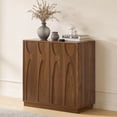thumbnail image 6 of LKTART Sideboard Buffet Cabinet with Storage Mid Century Modern Adjustable Shelf 2 Doors Walnut 31.5 Inch, 6 of 7