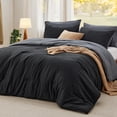 thumbnail image 1 of Juego de edredón Bedsure California King reversible negro, 3 piezas, 1 of 5