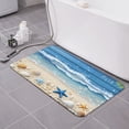 thumbnail image 2 of SPXUBZ Beach Waves Sand Starfish Shells Non Slip Kitchen Mats Bathroom Rugs Floor Mats for Floor 31.5x20 inch, 2 of 5