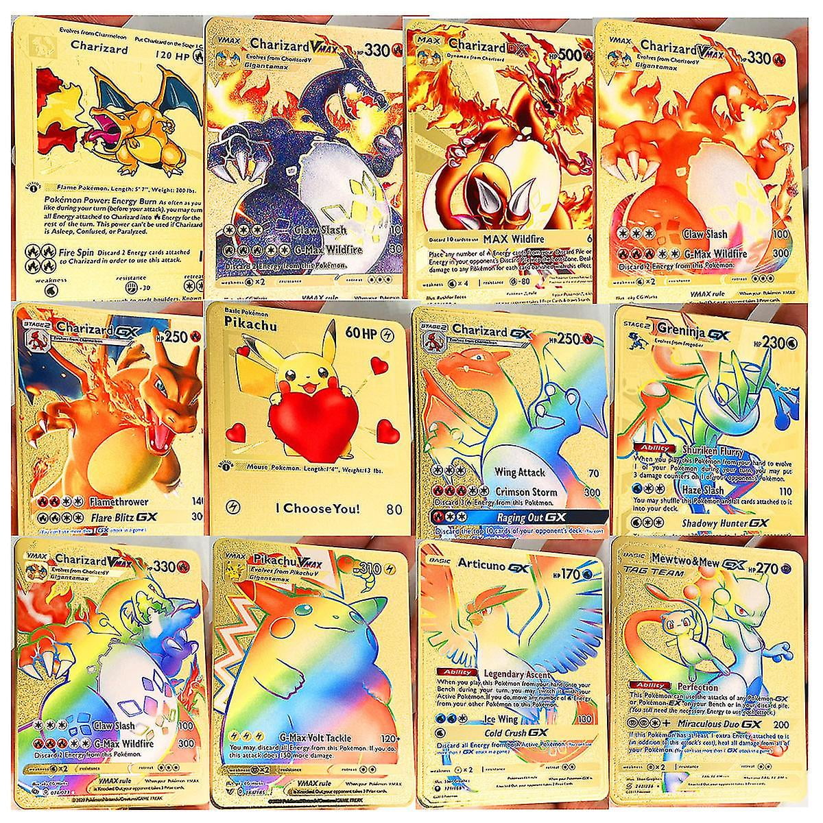 Charizard Dx Metal Gold Card Collector"s Rare Shiny Gold Card - Walmart.ca