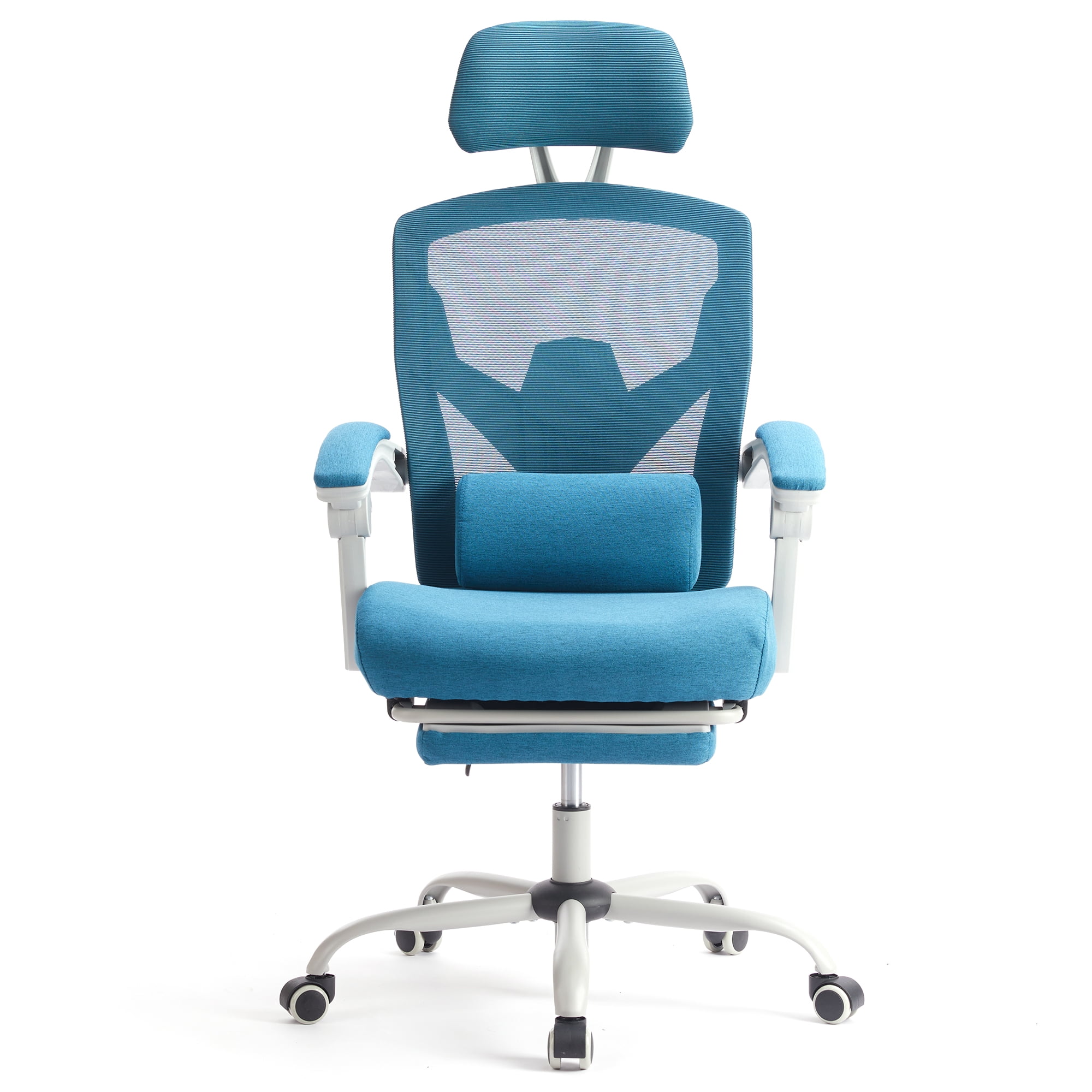 CONCETTA Ergonomic High Back Mesh Office Chair with Headrest, Footrest, Armrests for Adults, Blue