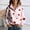 Purple, variant on Women's Valentine Heart Shirt Long Sleeve Button Up Lapel Collared Valentines Blouse Dressy Outfits