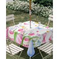 thumbnail image 3 of Square Outdoor Tablecloth with Umbrella Hole Pink Spring Floral Easter Outside Table Cloth Waterproof Patio Table Cover Pastoral Tulip Flower Zipper Tablecloths for Picnic Party Camping 60x60 Inch, 3 of 8