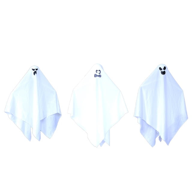 Paquete de 3 decoraciones para exteriores de Halloween Fantasma blanco, decoración de casa embrujada exterior para patio de césped Zhivalor CPB-SSW273