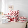 thumbnail image 6 of Manfei Modern Checkered 7pcs Queen Bedding,Cute Cherry Bedding Comforter Set Queen,Red White,Colorful Stars Reversible, 6 of 7