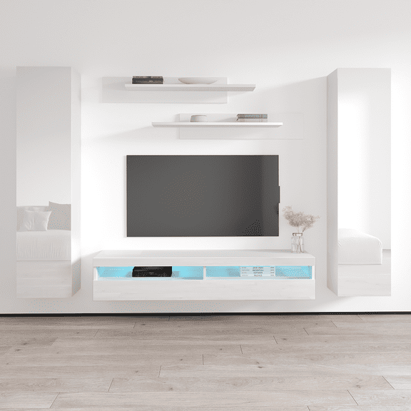 Fly AB1 35TV Wall Mounted Floating Modern Entertainment Center